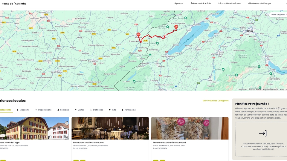 Pembuatan project tourism Route de'l Absinthe dari client Perancis