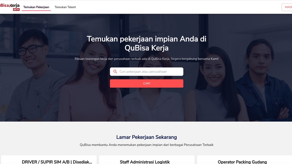 Qubisa Kerja merupakan platform job portal dari Qubisa