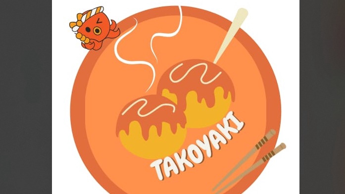 ini adalah logo dari makanan takoyaki
