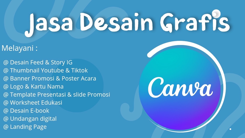 Jasa pembuatan desain grafis dan website menggunakan canva