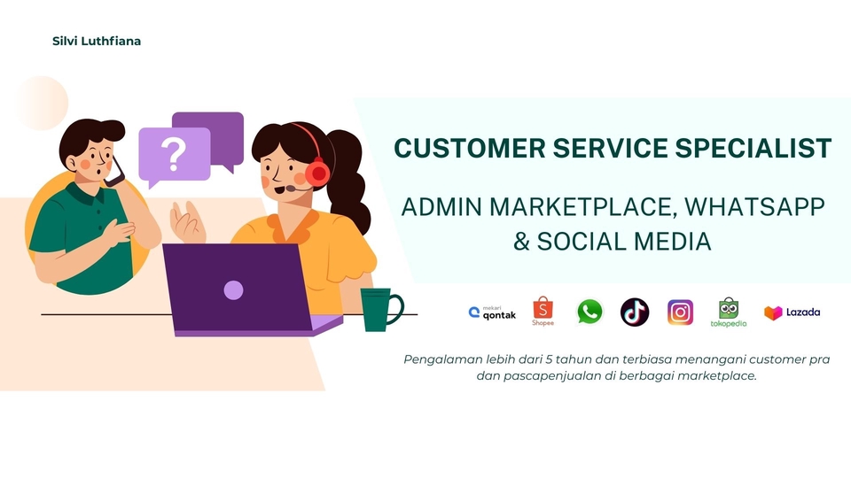 Jasa Admin Website, Media Sosial & Toko Online - Customer Service Specialist, Admin Marketplace - Shopee, TikTok, Tokopedia