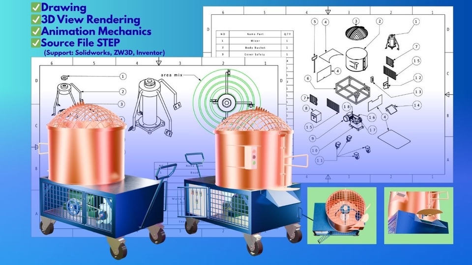 Jasa Gambar AutoCAD & Drafter Arsitektur Interior - Jasa Gambar Teknik & 3D Mesin | CAD, SolidWorks, Inventor, AutoCAD, ZW3D
