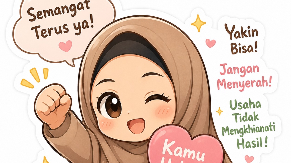 stiker pemberi semangat