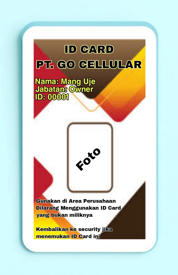 Desain ID Card - Desain Kartu Nama, ID Card, Kartu Anggota - 3