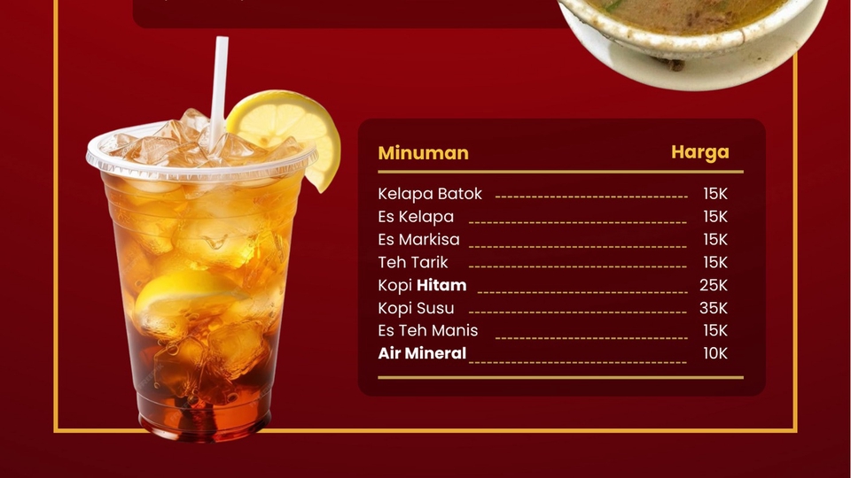 Booklet Menu untuk Saung Danau Al-Kautsar, design tools Canva