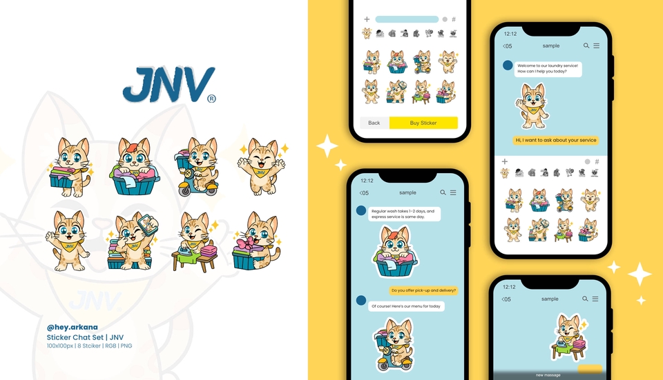 Stiker LINE - Jasa Pembuatan Sticker Chat – Simple, Lucu, dan Memiliki Identitas Visual yang Kuat - 5