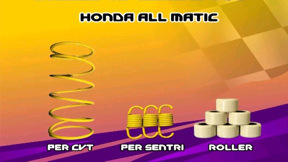 Paket Upgrade CVT Honda All Matic Surudug Racing, per CVT, per sentri, dan roller, bonus stiker.
