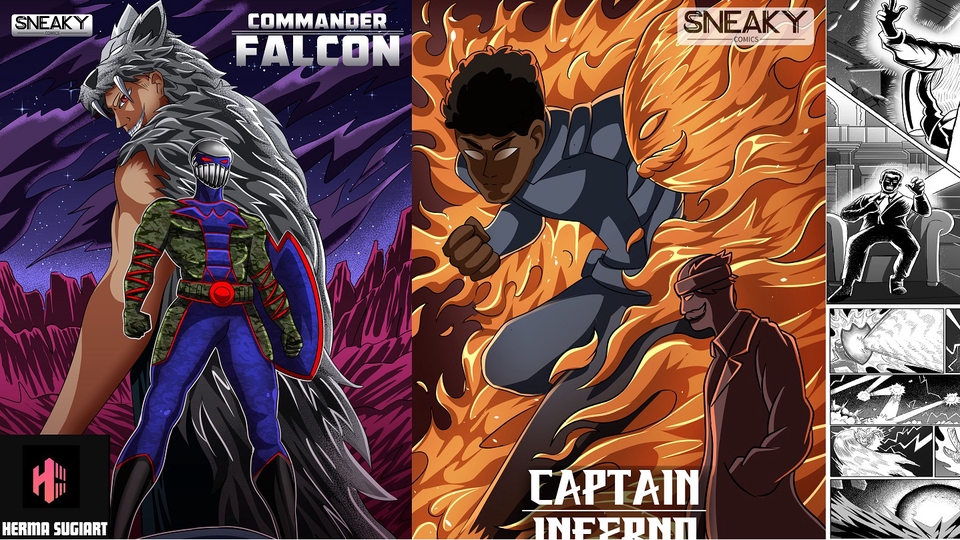 Menyediakan Jasa :
- Illustrasi Comic/Manga Original
- Cover Art untuk Comic, Manga, atau Buku