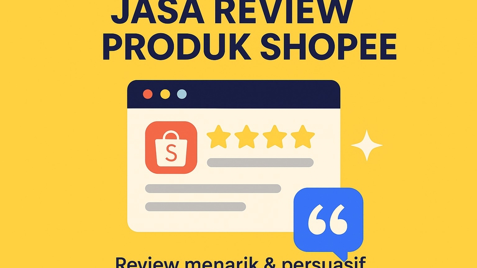 Review produk Shopee yang menarik & meyakinkan.
1 produk, 60–100 kata, 1x revisi.
Siap dalam 1 hari.