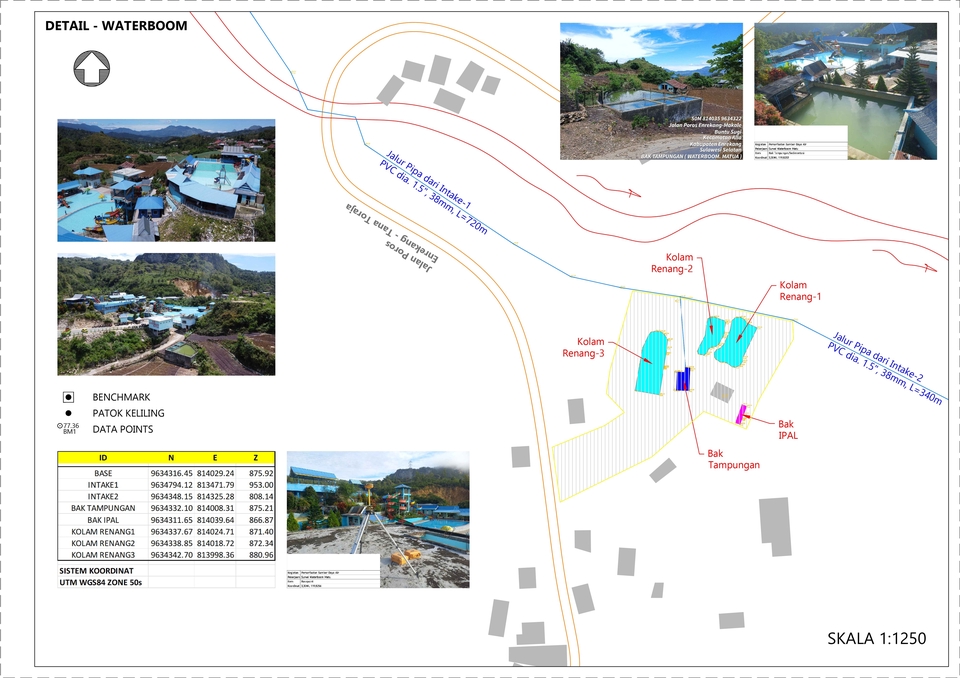 CAD Drawing - Pengolahan Data Ukur, Penggambaran Peta Topografi, Site Plan, Profile, Section, Detail, dan RAB - 10