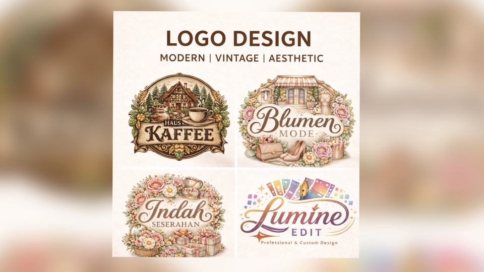 Professional Logo Design for Your Brand | Modern, Vintage & Aesthetic
