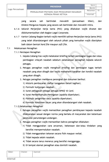 SOP - Jasa Pembuatan SOP & Kebijakan Compliance untuk BPR/BPRS, Koperasi Profesional - 2