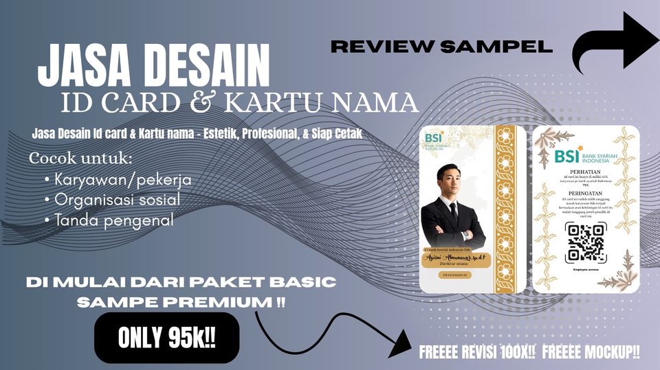 Jasa Desain ID Card Karyawan - Desain ID Card Digital – Profesional & Siap Cetak