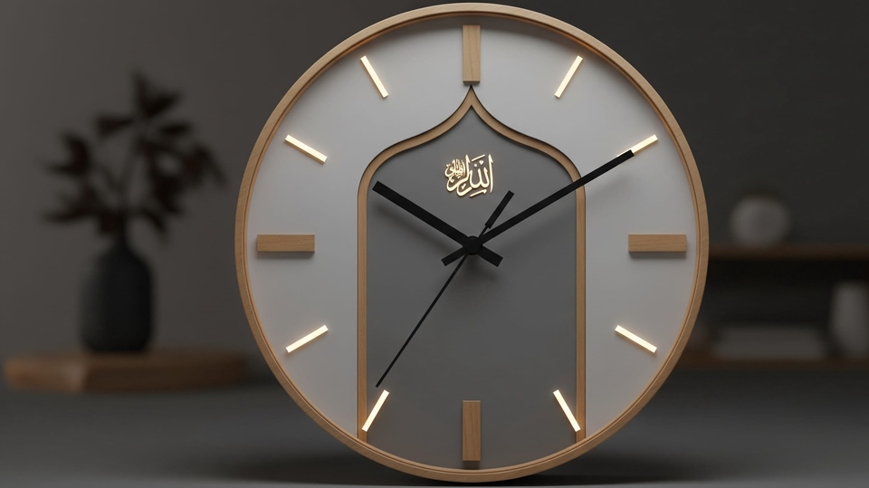 Desain Jam Dinding Tema islamic