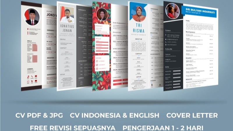 Jasa Desain CV (Curriculum Vitae) & Portofolio - Jasa desain CV kerja