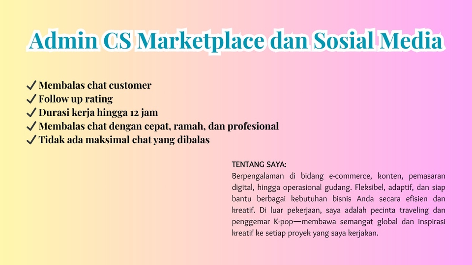 Admin e-Commerce Customer Service Toko Online