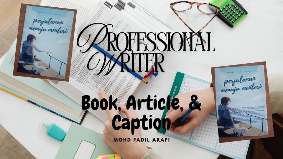 Jasa Penulisan Buku Profesional dan Terjangkau - Penulis buku, artikel, caption unggahan, & produk deskriptif.