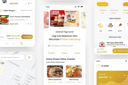 Desain UI UX Untuk Aplikasi Fnb - Pemesanan Makanan