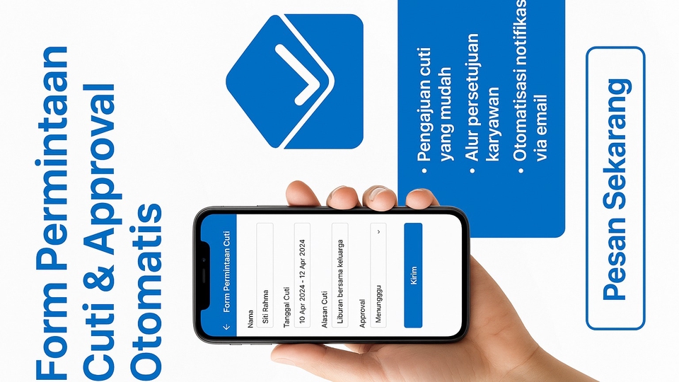 Jasa Pembuatan Aplikasi Mobile Profesional - Form Permintaan Cuti & Approval via Google Appsheet 