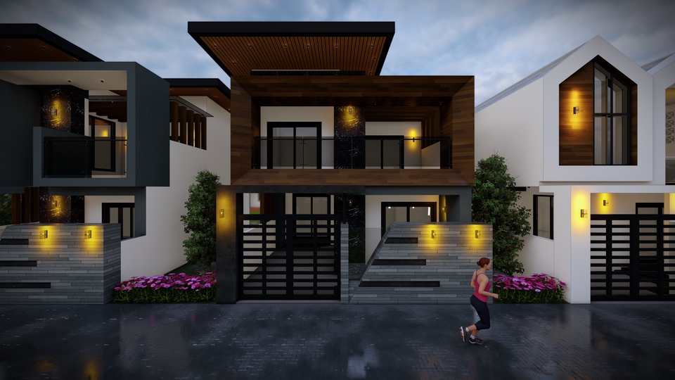 3D & Perspektif - JASA DESAIN FASAD (TAMPAK DEPAN) BANGUNAN RAMAH BUDGET - 6