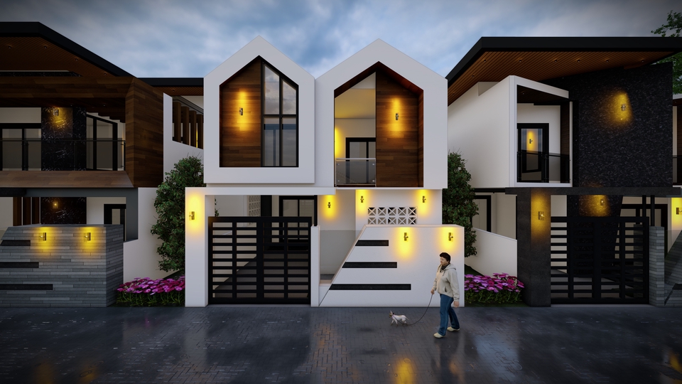 3D & Perspektif - JASA DESAIN FASAD (TAMPAK DEPAN) BANGUNAN RAMAH BUDGET - 7