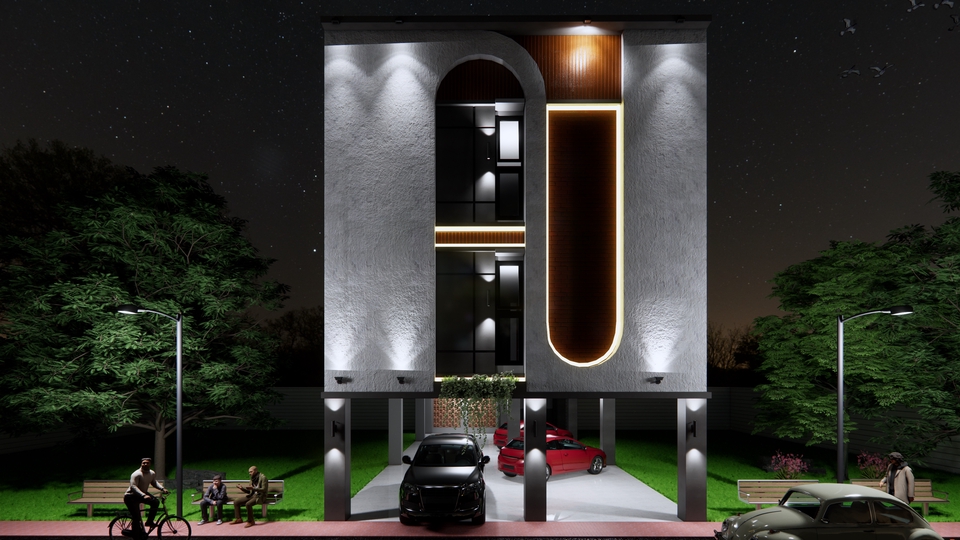 3D & Perspektif - JASA DESAIN FASAD (TAMPAK DEPAN) BANGUNAN RAMAH BUDGET - 4