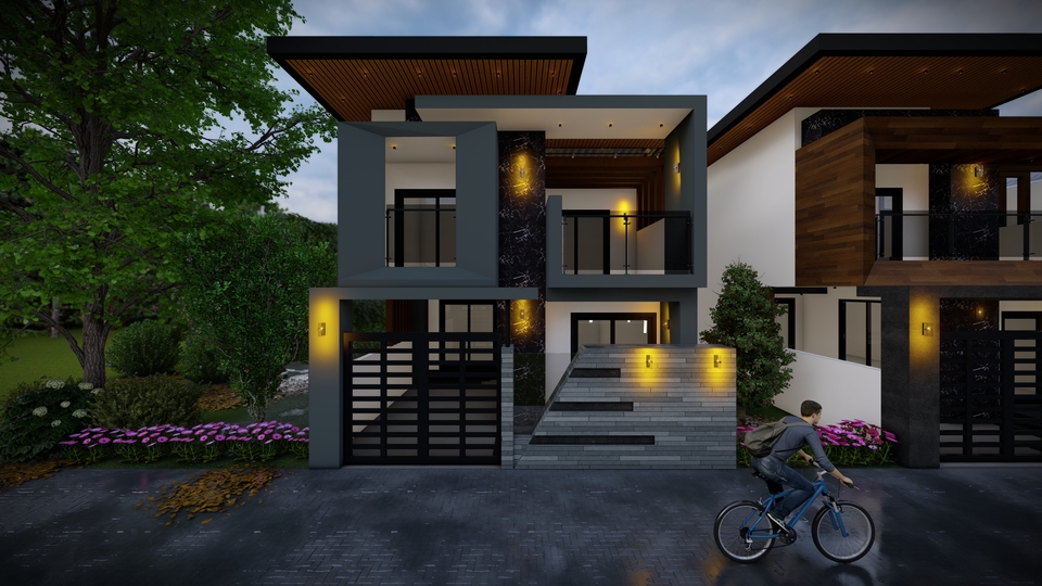 3D & Perspektif - JASA DESAIN FASAD (TAMPAK DEPAN) BANGUNAN RAMAH BUDGET - 5
