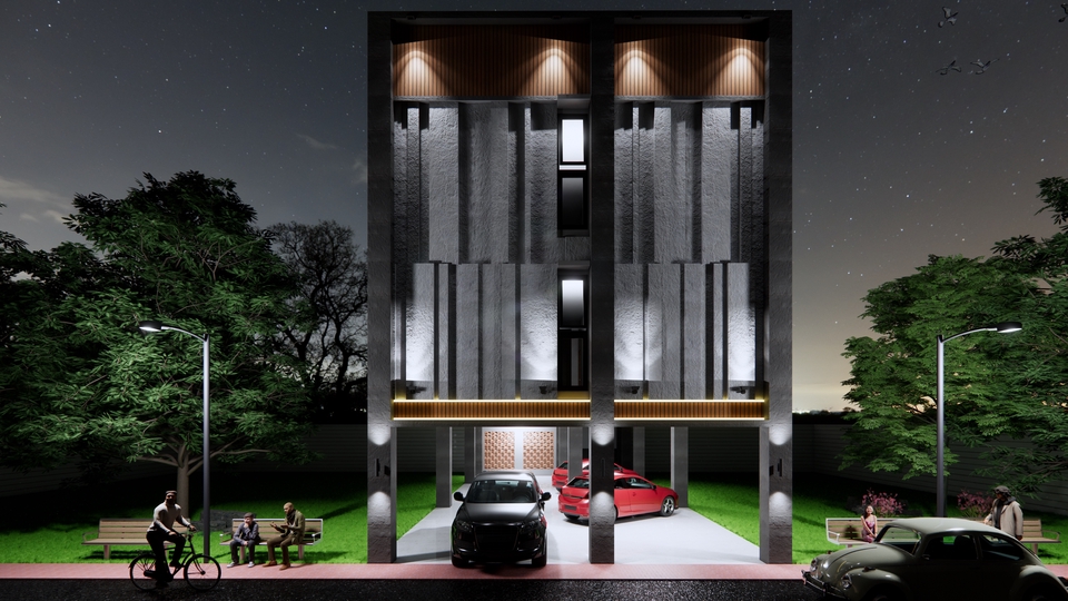 3D & Perspektif - JASA DESAIN FASAD (TAMPAK DEPAN) BANGUNAN RAMAH BUDGET - 3