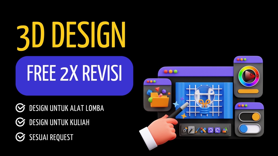 Jasa Desain 3D Rumah dan Produk dengan Visual Realistis - Design 3D Alat/Bagun Ruang/dan lainnya