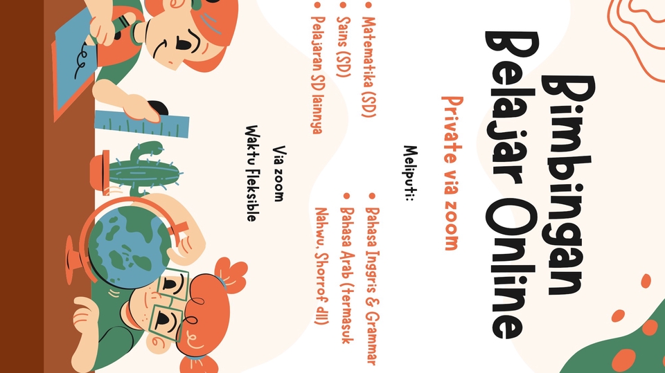 KURSUS DAN BIMBINGAN BELAJAR ONLINE VIA ZOOM