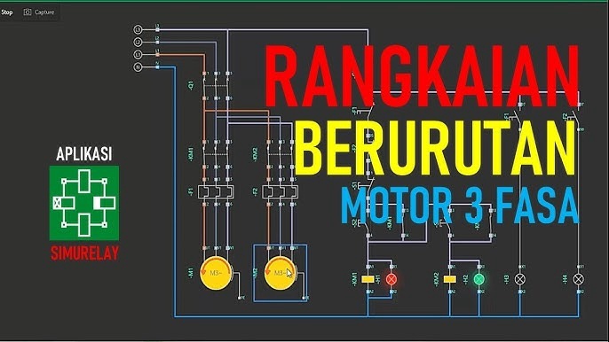 Jasa Lainnya di Desain Grafik - Rangkaian motor 3 fasa menggunakan simurelay