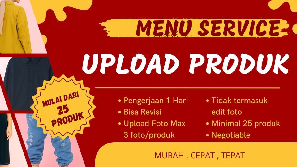 Upload produk shopee, tiktokshop, tokopedia, lazada yang MURAH, CEPAT, TEPAT 