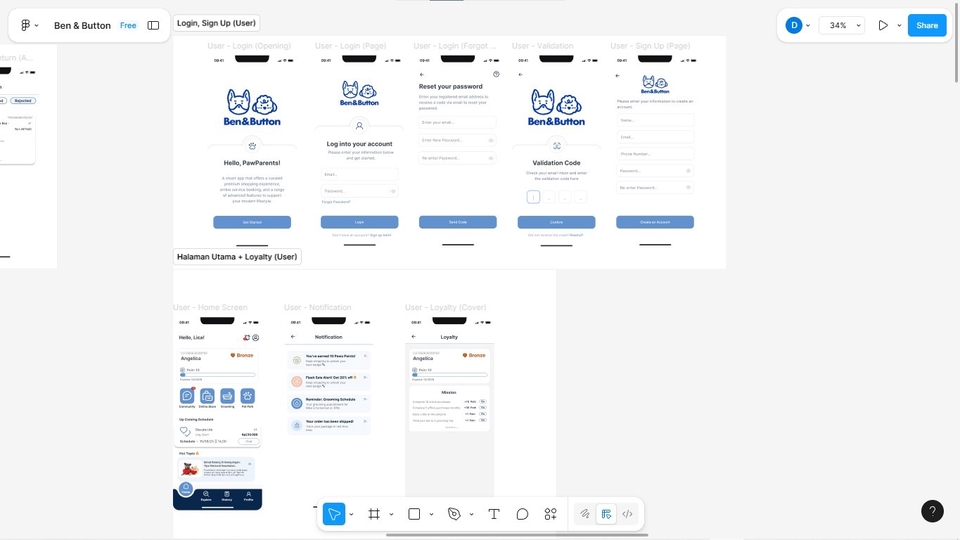 Membuat desain UI UX untuk UMKM sebagai proyek tugas akhir, sampai ke tahap prototype di Figma