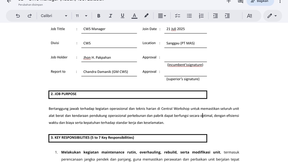 Jasa Konsultan HRD dan Human Capital untuk Perusahaan - Job Analysis