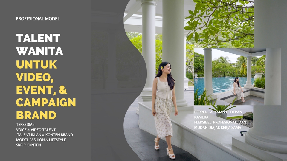 Profesional Talent Wanita untuk Video, Event, & Campaign Brand