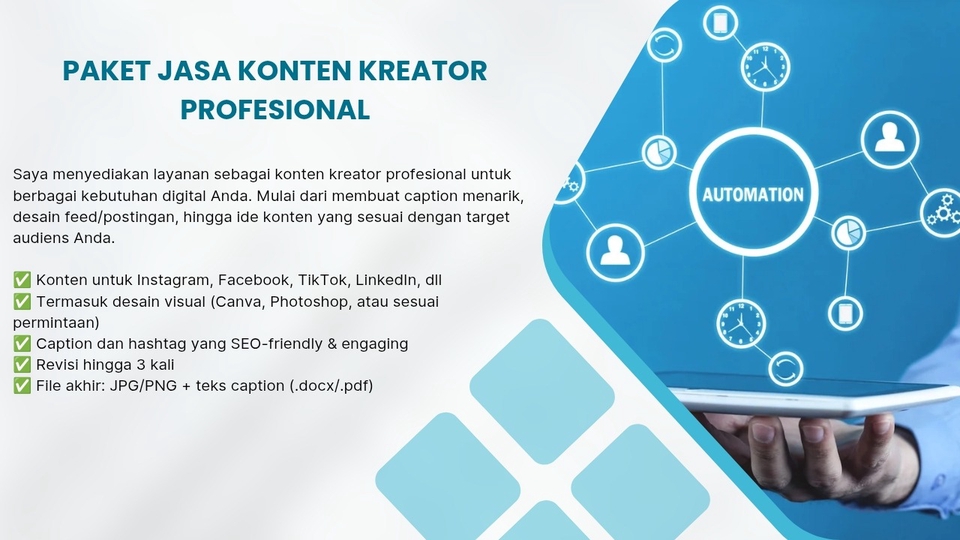 Jasa konten kreator profesional 