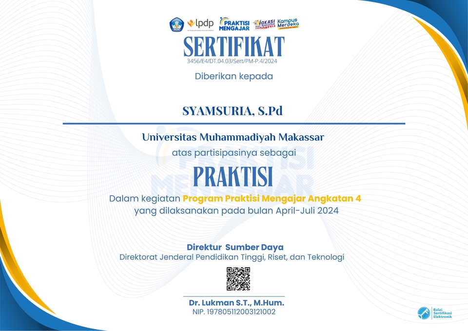 Sebagai Praktisi Mengajar di salah di Universitas Muhammadiyah pada Tahun 2024.