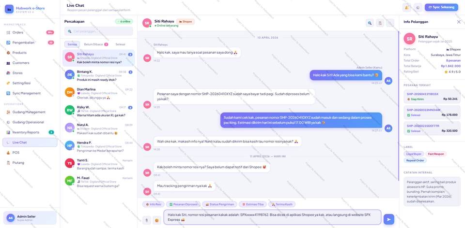 Web Development - Sistem Manajemen Toko Online Shopee Tiktok Tokopedia Lazada - 3