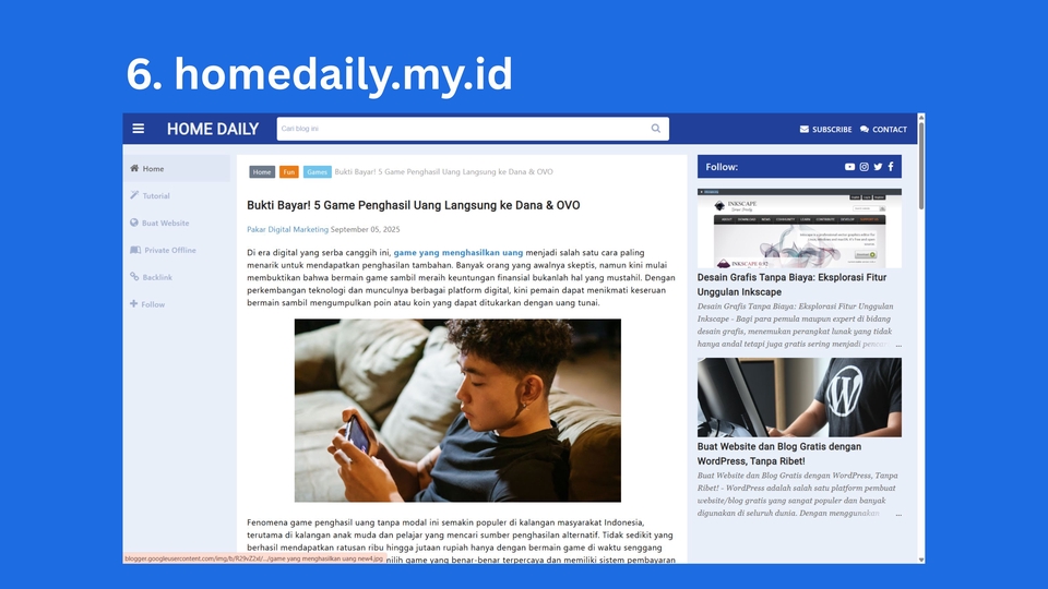 Search Engine Optimization (SEO) - Jasa Content Placement 6 Backlink + Artikel Dofollow PBN Permanen DA 50+ - 8