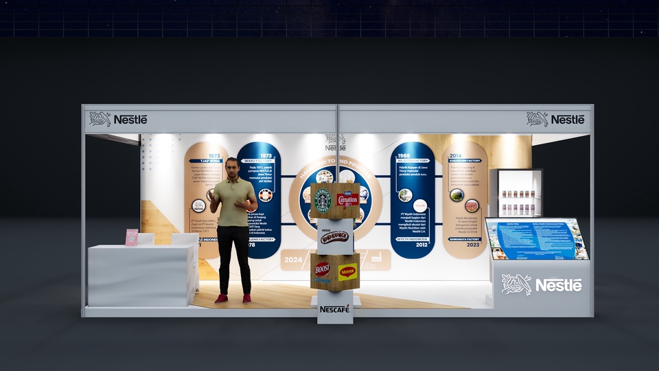 Jasa Desain Kios Minimalis Depan Rumah - 3D Design Booth Pameran / Exhibition Booth Berpengalaman