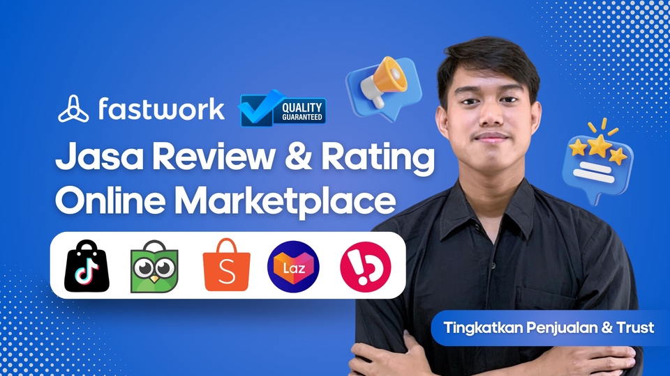 Jasa Review dan Fake Order Marketplace Shopee, Tiktok, dan Tokopedia - JASA RATING & REVIEW BINTANG 5 PERSUASIF & NATURAL -  ALL MARKETPLACE - 100% AMAN & OMZET NAIK
