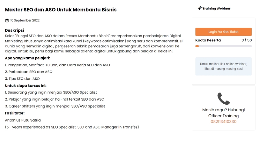 Pemasaran - Konsultasi SEO & ASO 1-on-1: Tanya Langsung ke Praktisi 10 Tahun, Dapat Action Plan Nyata - 7