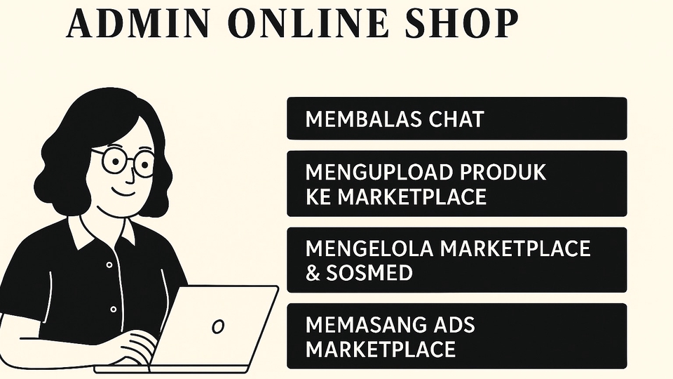 Jasa Admin Online Shop Shopee, Tokopedia, Lazada dan Lainnya - admin online shop