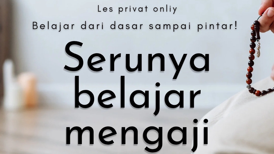 Jasa Les Privat Profesional untuk Semua Tingkat Pendidikan - Kursus Mengaji, Iqra’, dan Tajwid Dasar dengan Suasana Santai”