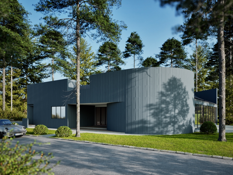 Hunian Hutan Modern – Visualisasi Eksterior