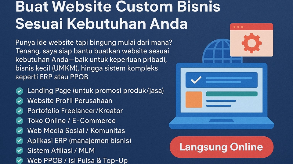 Jasa Pembuatan & Pengembangan Aplikasi Android - Buat Website Custom Bisnis: Toko Online, ERP, PPOB, MLM, dll | Termasuk Domain & Hosting