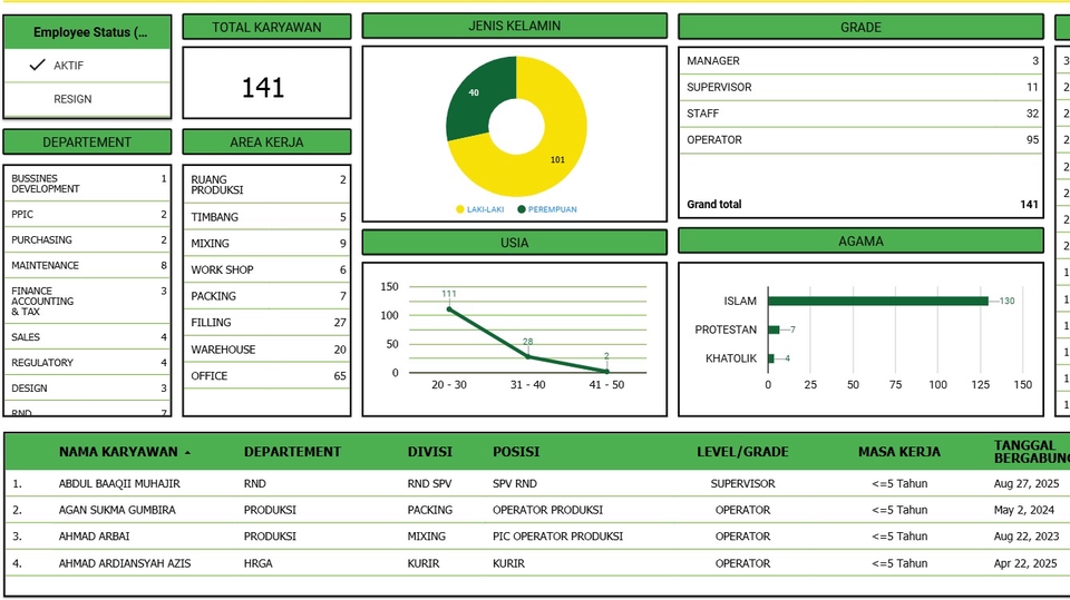 Saya bisa mengolah data excell menjadi sebuah dashboard dengan visual yang bagus