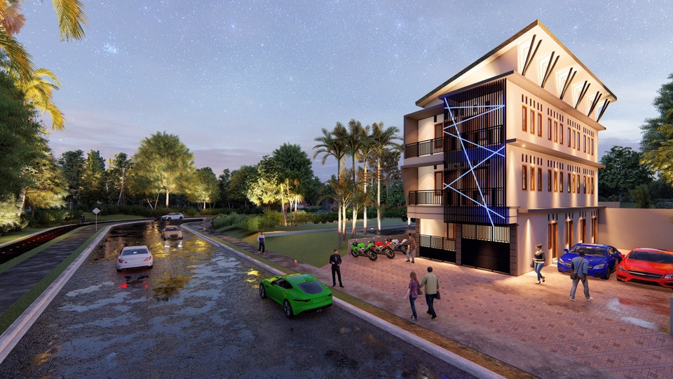 3D & Perspektif - Desain Arsitektur - Struktur - MEP - 4