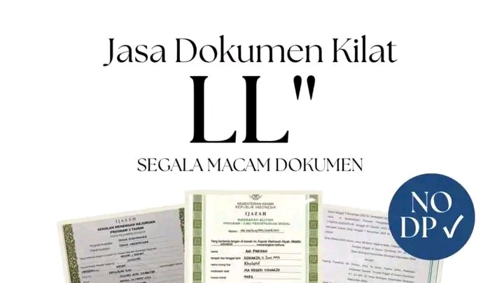 Jasa pembuatan/edit segala dokumen
Menerima orderan soft file-fisik