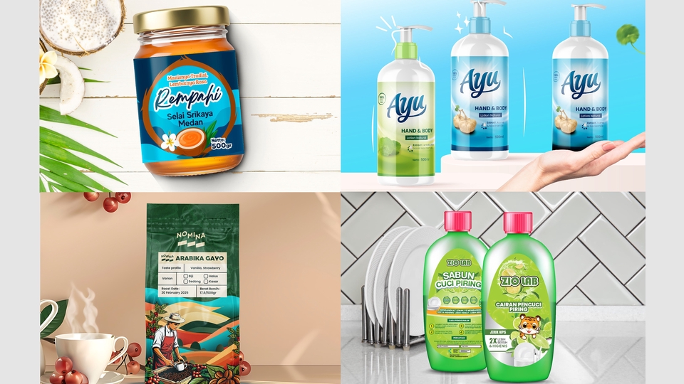 Jasa Desain Kemasan Produk & Desain Packaging - Desain kemasan | Jasa Desain Label | Jar | Pouch | Packaging Design standar BPOM Murah untuk UMKM